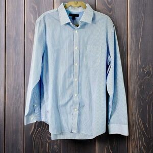 Men’s Banana Republic Blue Stripe Buttondown Shirt Sz 16-16 1/2 Large NWOT